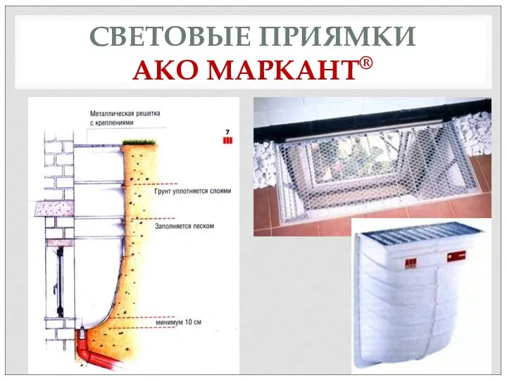 СВЕТОВЫЕ ПРИЯМКИ АКО МАРКАНТ®