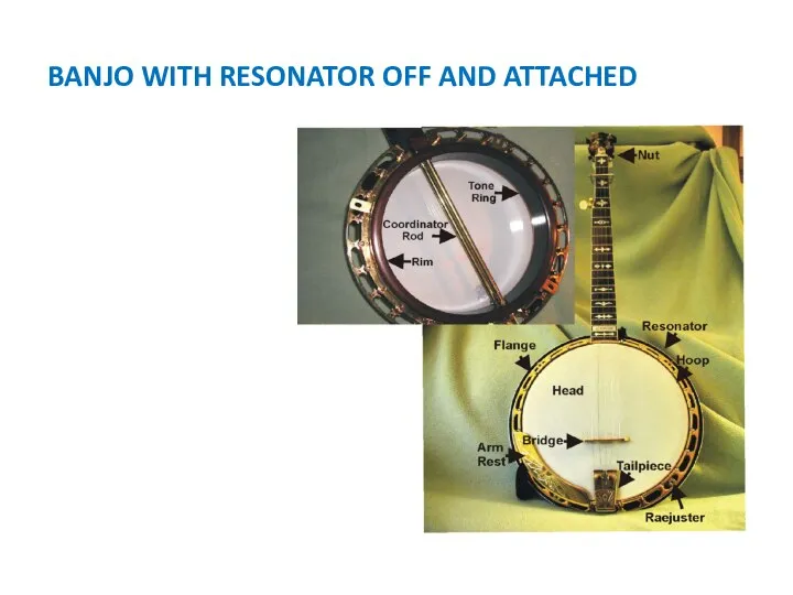 BANJO BANJO WITH RESONATOR OFF AND ATTACHED