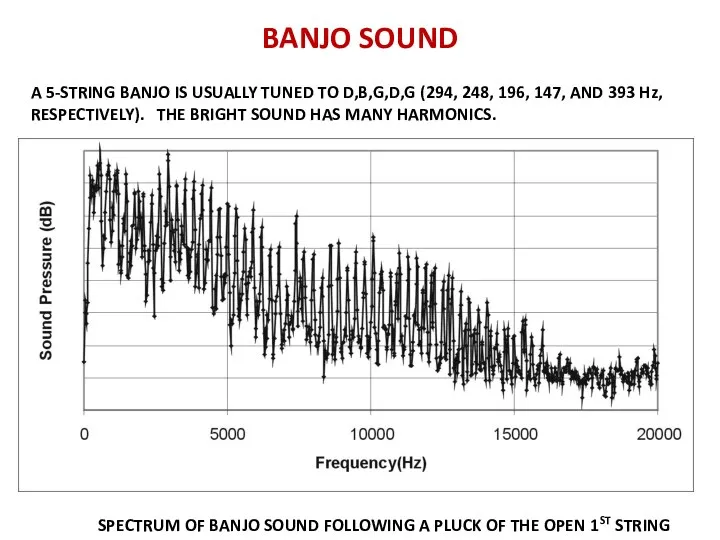 BANJO SOUND A 5-STRING BANJO IS USUALLY TUNED TO D,B,G,D,G (294,