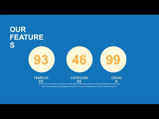 99 46 93 OUR FEATURES DESIGN CATEGORIES TEMPLATES Lorem ipsum dolor