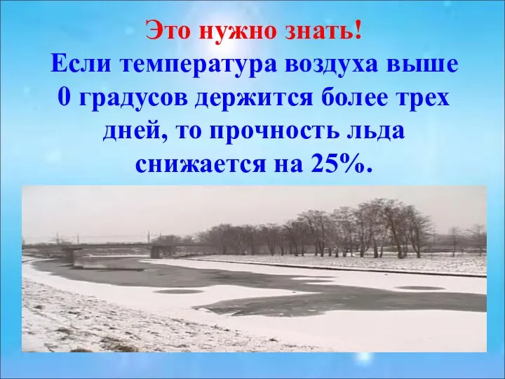 Это нужно знать! Если температура воздуха выше 0 градусов держится более