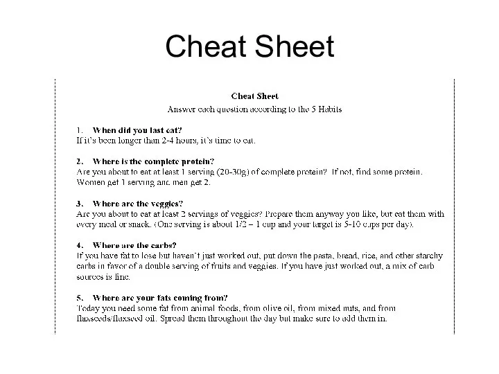 Cheat Sheet