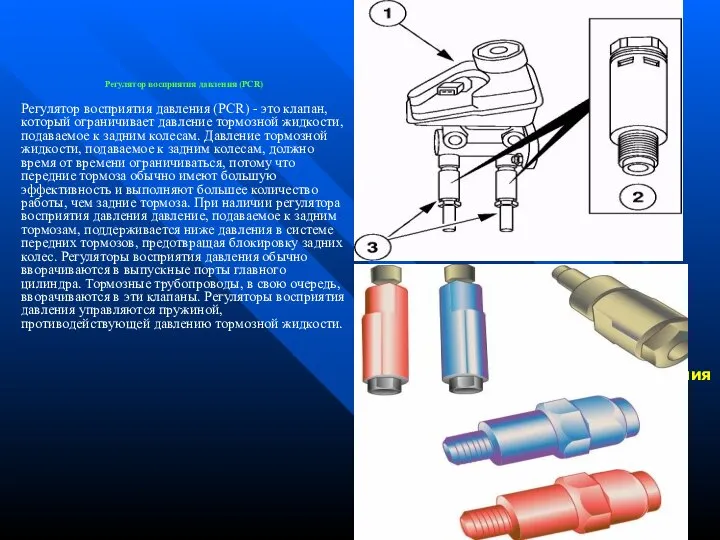 Регулятор восприятия давления (PCR) Регулятор восприятия давления (PCR) - это клапан,