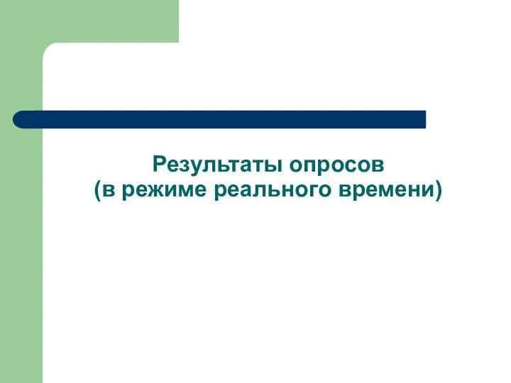 Результаты опросов (в режиме реального времени)