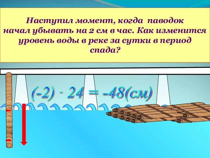 Наступил момент, когда паводок начал убывать на 2 см в час.