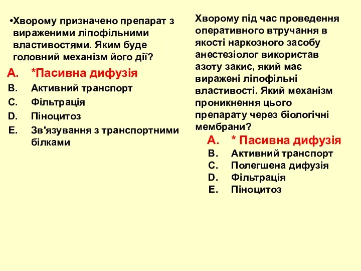 Хворому призначено препарат з вираженими лiпофiльними властивостями. Яким буде головний механiзм