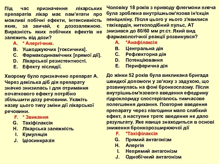 Під час призначення лікарських препаратів лікар має пам’ятати про можливі побічні