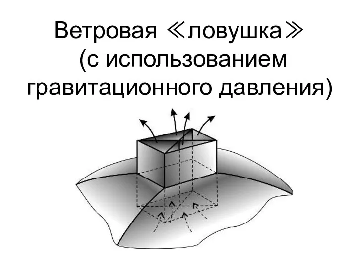 Ветровая ≪ловушка≫ (с использованием гравитационного давления)