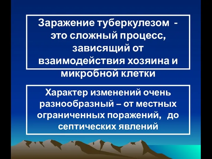 Заражение туберкулезом - это сложный процесс, зависящий от взаимодействия хозяина и