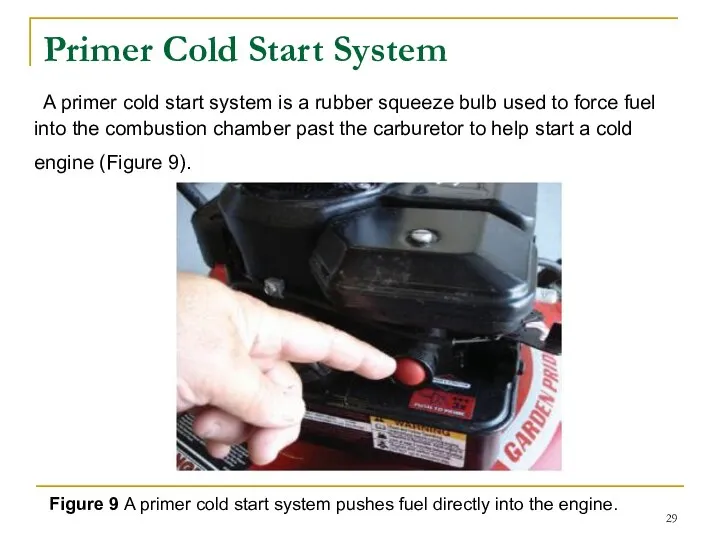 Primer Cold Start System A primer cold start system is a