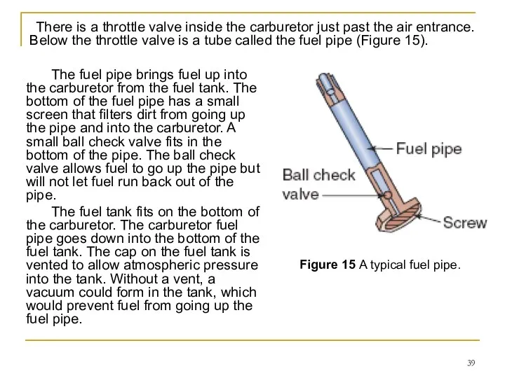 There is a throttle valve inside the carburetor just past the