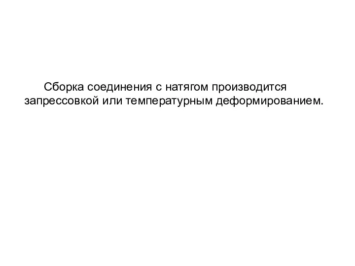 Сборка соединения с натягом производится запрессовкой или температурным деформированием.