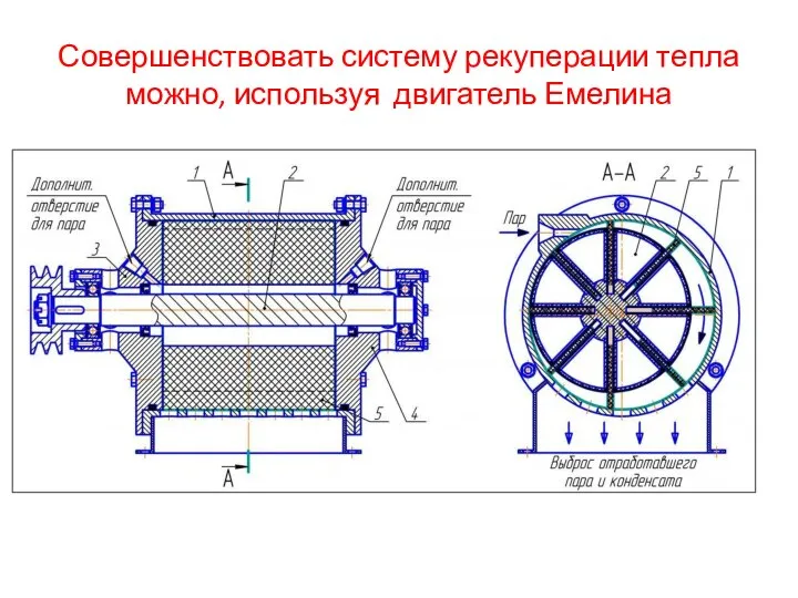 Совершенствовать систему рекуперации тепла можно, используя двигатель Емелина