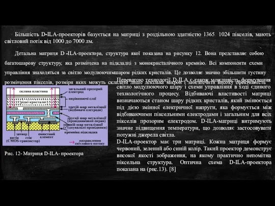 Більшість D-ILA-проекторів базується на матриці з роздільною здатністю 1365 1024 пікселів,