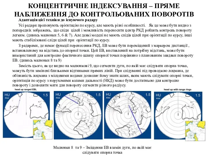 КОНЦЕНТРИЧНЕ ІНДЕКСУВАННЯ – ПРЯМЕ НАБЛИЖЕННЯ ДО КОНТРОЛЬОВАНИХ ПОВОРОТІВ Адаптація цієї техніки