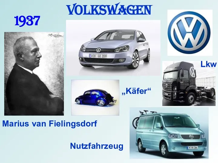 Volkswagen Marius van Fielingsdorf 1937 Lkw Nutzfahrzeug „Käfer“