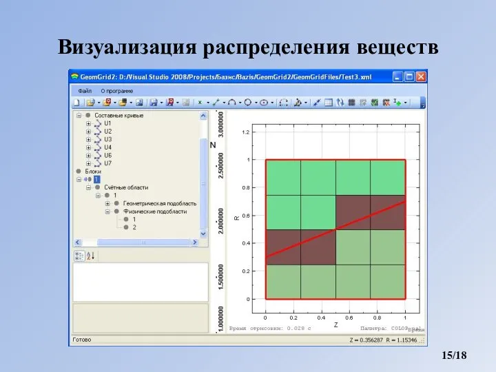 Визуализация распределения веществ /18