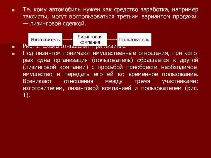 Те, кому автомобиль нужен как средство заработка, например так­систы, могут воспользоваться