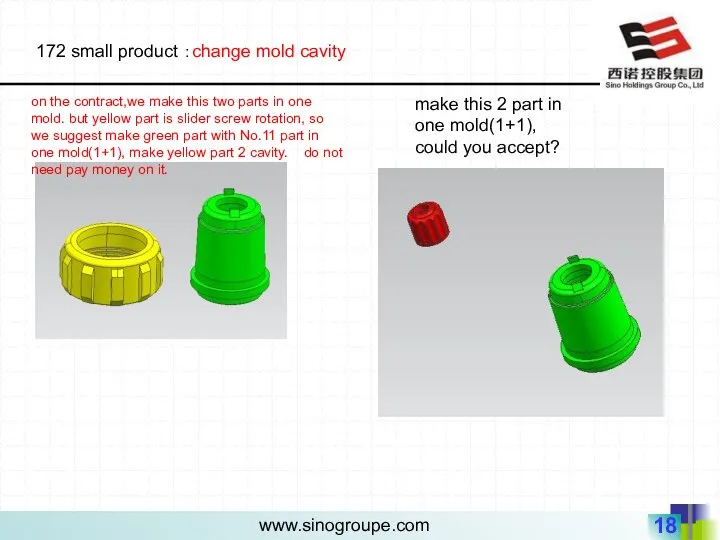 172 small product ：change mold cavity on the contract,we make this