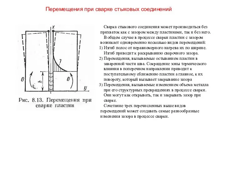 Сварка стыкового соединения может производиться без прихваток как с зазором между