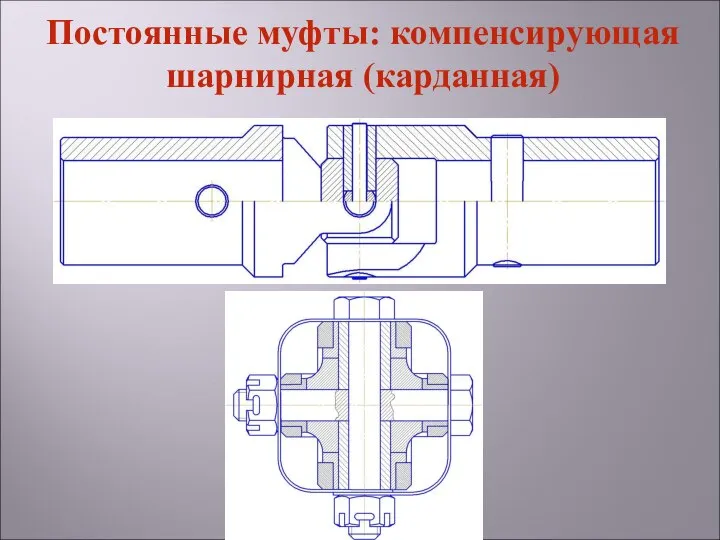 Постоянные муфты: компенсирующая шарнирная (карданная)