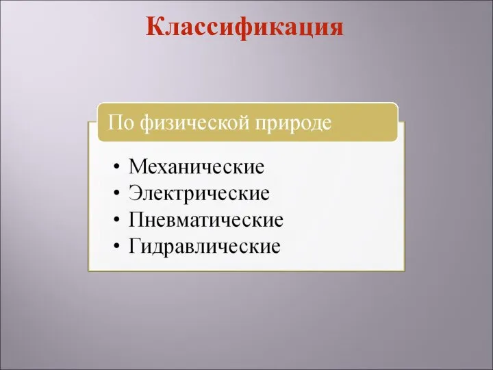 Классификация