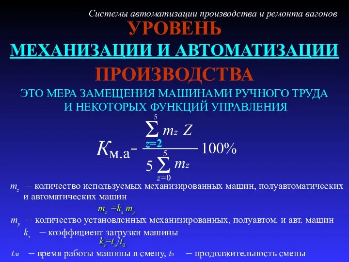 УРОВЕНЬ МЕХАНИЗАЦИИ И АВТОМАТИЗАЦИИ ПРОИЗВОДСТВА ЭТО МЕРА ЗАМЕЩЕНИЯ МАШИНАМИ РУЧНОГО ТРУДА