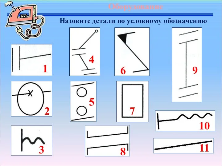 Назовите детали по условному обозначению 1 2 3 4 5 6 7 8 9 10 11