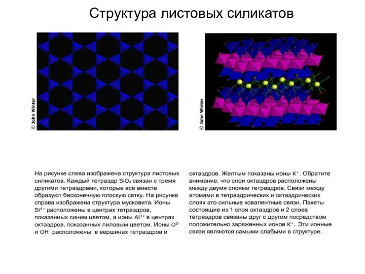 Структура листовых силикатов