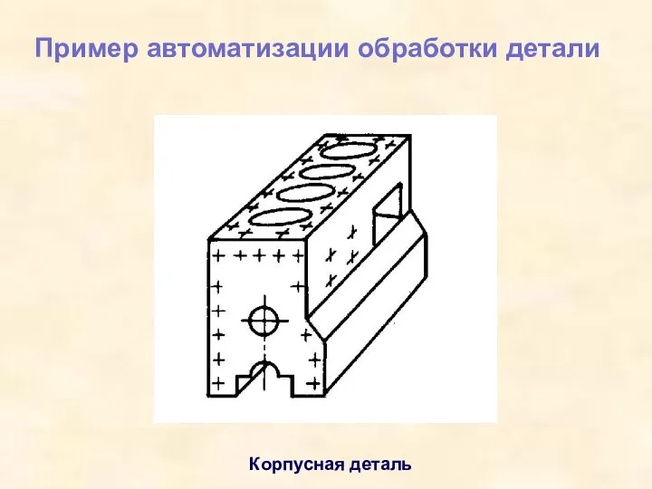 Корпусная деталь Пример автоматизации обработки детали