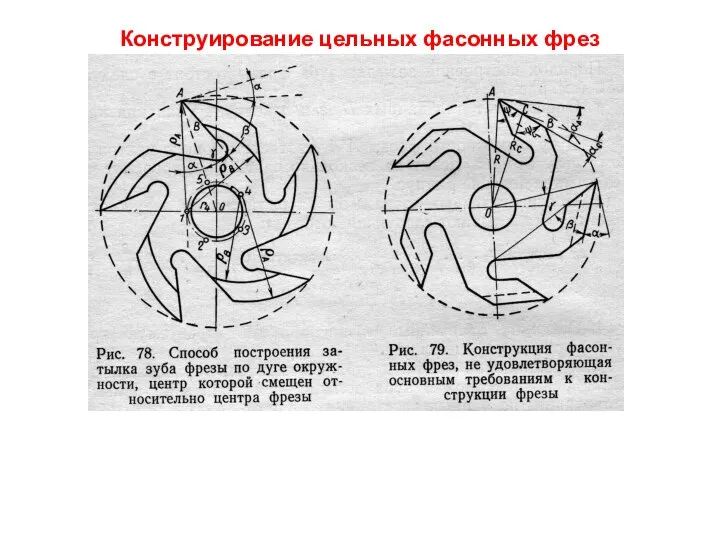 Конструирование цельных фасонных фрез