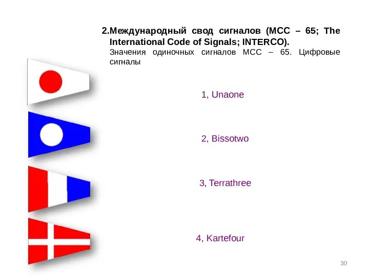 Международный свод сигналов (МСС – 65; The International Code of Signals;