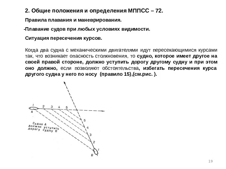 2. Общие положения и определения МППСС – 72. Правила плавания и