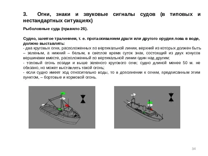 3. Огни, знаки и звуковые сигналы судов (в типовых и нестандартных