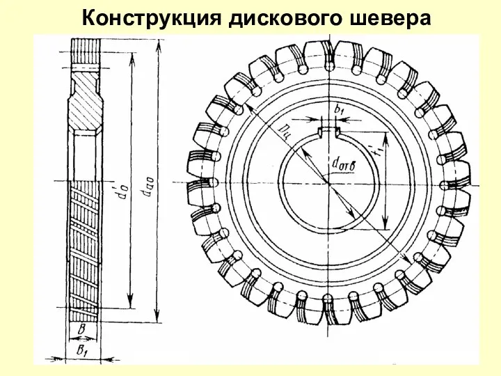 Конструкция дискового шевера