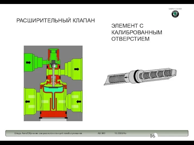 РАСШИРИТЕЛЬНЫЙ КЛАПАН ЭЛЕМЕНТ С КАЛИБРОВАННЫМ ОТВЕРСТИЕМ