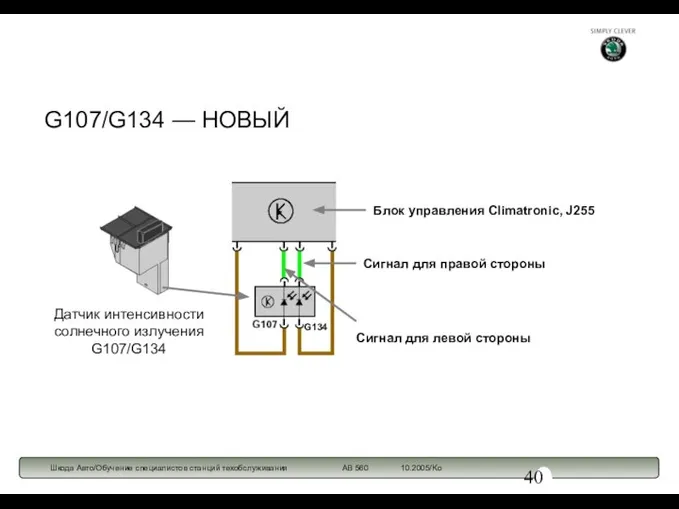 G107/G134 — НОВЫЙ Датчик интенсивности солнечного излучения G107/G134 Сигнал для правой