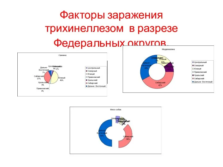 Факторы заражения трихинеллезом в разрезе Федеральных округов.