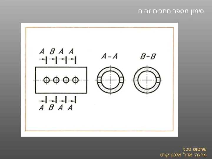 שרטוט טכני מרצה: אדר' אלכס קרט סימון מספר חתכים זהים