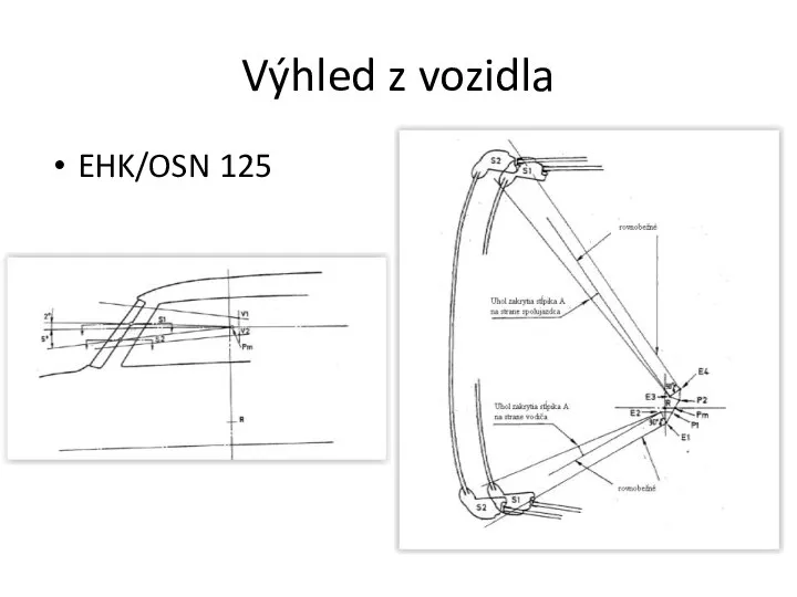 Výhled z vozidla EHK/OSN 125