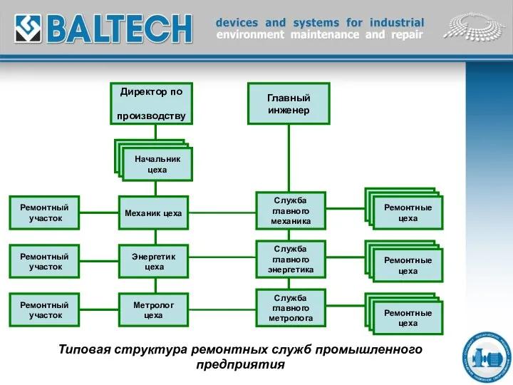 Директор по производству Начальник цеха Механик цеха Энергетик цеха Метролог цеха