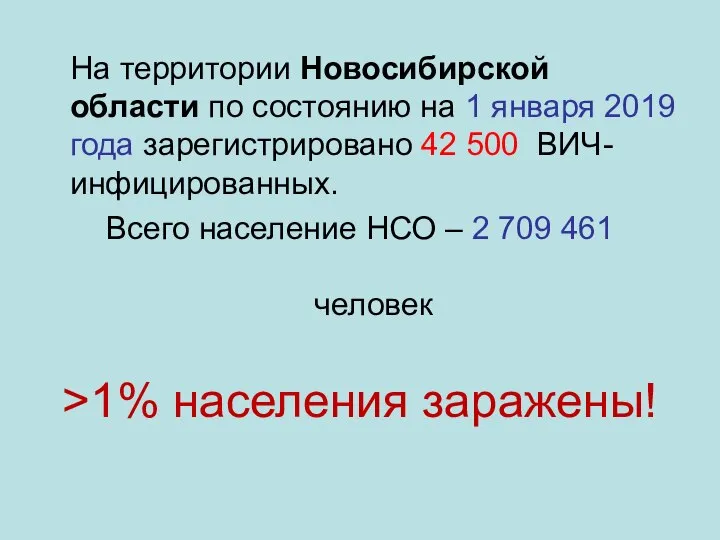 На территории Новосибирской области по состоянию на 1 января 2019 года