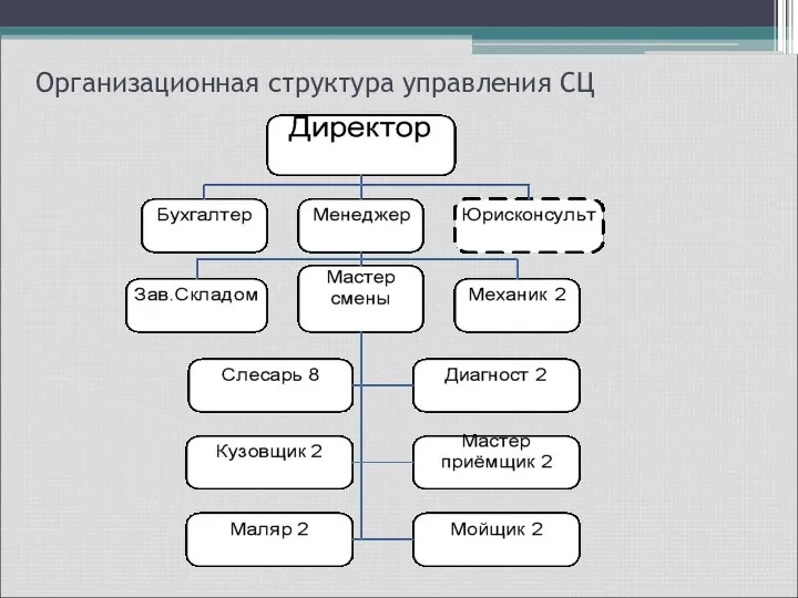 Организационная структура управления СЦ