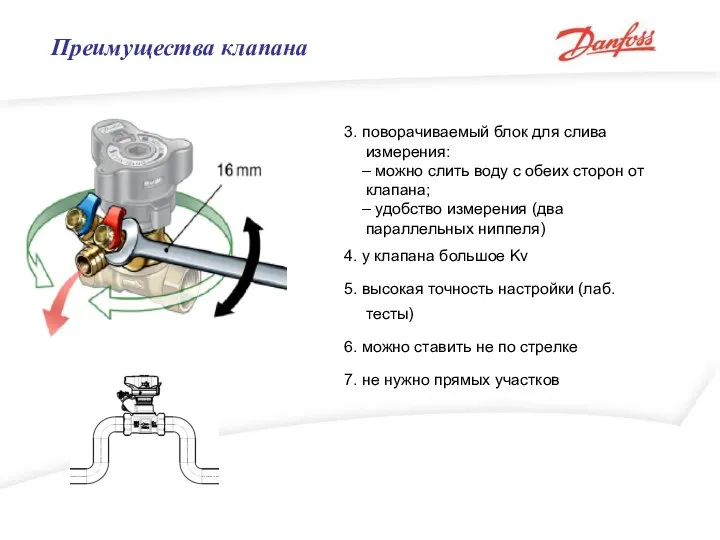 3. поворачиваемый блок для слива измерения: – можно слить воду с