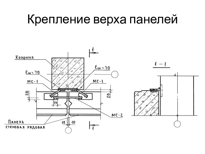 Крепление верха панелей