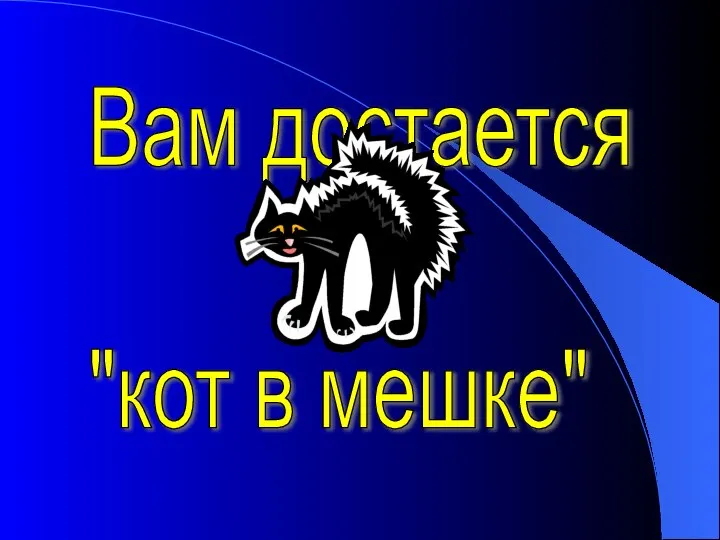 Вам достается "кот в мешке"