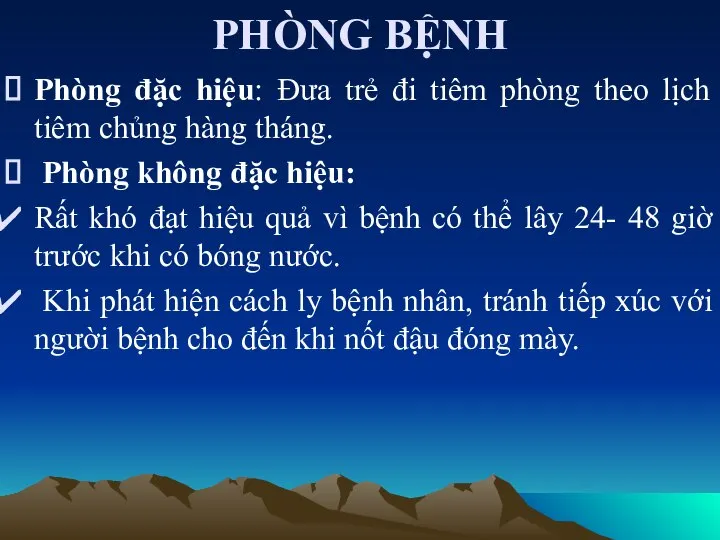 PHÒNG BỆNH Phòng đặc hiệu: Đưa trẻ đi tiêm phòng theo