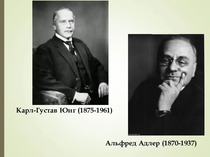 Альфред Адлер (1870-1937) Карл-Густав Юнг (1875-1961)