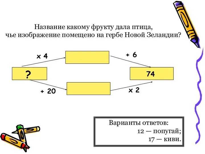 Название какому фрукту дала птица, чье изображение помещено на гербе Новой