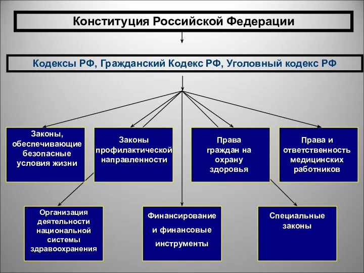 Конституция Российской Федерации Кодексы РФ, Гражданский Кодекс РФ, Уголовный кодекс РФ